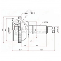 Шрус наружный KIA SPECTRA 1.6 98-04/SEPHIA II 1.6 98-04 SAT 1422806573 4H MQX KI10