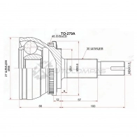 Шрус наружный LEXUS RX 350 08-/Toyota HIGHLANDER 40/45/48 4WD 07-13 SAT 1436726618 TO279A V O8Q72A