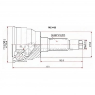 Шрус наружный MAZDA 323/FAMILIA/626/CRONOS FE 87-98 4WD SAT DDZ9NA A 1422876012 MZ009