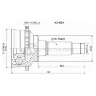 Шрус наружный MAZDA BONGO FIENDEE/FREEDA WL SGL/SGR 4WD 95 SAT 1422810555 509RN W MZ039A