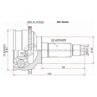 Шрус наружный MAZDA CAPELLA GF8P FP 97- ABS SAT 1422810546 MA39A44 LRC CTU6