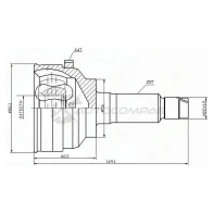 Шрус наружный MAZDA TRIBUTE/FORD ESCAPE 96-02 ABS SAT DU4Q T6U 1422810547 MA41A44