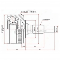 Шрус наружный MERCEDES VITO 638 96-04 W638 96-03