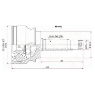 Шрус наружный MITSUBISHI ASX GA 10-/OUTLANDER 4B12 CW5 05-/DELICACV5W D5 06-/CITROEN C-CROSSER 07 SAT MI080 1422875694 GWI9 U3