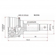 Шрус наружный MITSUBISHI GALANT/EMERAUDE/LIBERO 6G73/4G91/4G93/6A11/6A12/4D68 91-96 SAT GPYTEM V MI019A 1422814240