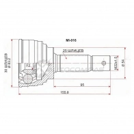 Шрус наружный MITSUBISHI GALANT/EMERAUDE/LIBERO/CHARIOT/RVR 4G63/4G64/4G93/6A12 91-96 4WD SAT 1422875681 MI016 XF XVTA