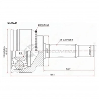 Шрус наружный MITSUBISHI LANCER CEDIA 4G15/CS2A/W/00- MIRAGE DINGO CQ1A/CQ2A SAT XZF 1W5 MI37A43 1436726039