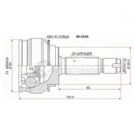 Шрус наружный MITSUBISHI LANCER CEDIA 4G93 CS5 CVT/00 SAT 5A XKA6G 1436726030 MI035A