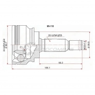 Шрус наружный MITSUBISHI LANCER X 4B10 07 SAT WZ RB7L MI118 1436726036