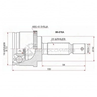 Шрус наружный MITSUBISHI PAJERO MINI H51/H56A 94-98 SAT MI076A V V89C 1436726034