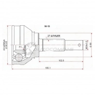 Шрус наружный NISSAN AVENIR/BLUEBIRD/SERENA C23/LARGO GA16/CD20/SR20/GA15 93 SAT 68KA 9OG 1422817391 NI19