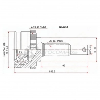 Шрус наружный NISSAN MARCH/MICRA K11 CG10 ABS 92-00