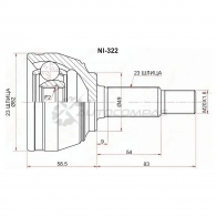 Шрус наружный NISSAN MICRA/NOTE E11E 1.5DCi 05-12