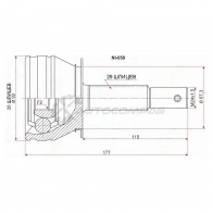 Шрус наружный NISSAN PATHFINDER R51 YD25DD/VQ40DE 4WD AT 05-/Navara D40 05