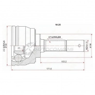 Шрус наружный NISSAN PRIMERA P10 SR20 90 SAT NI26 1422817393 V DP3PF