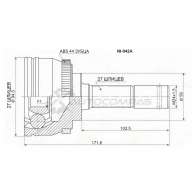 Шрус наружный NISSAN RNESSA N30/PRESAGE 2WD U30/SERENA C24/TINO V10 SR20 97 SAT NI042A 1422817468 EFGDB AV