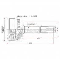 Шрус наружный NISSAN SUNNY/SENTRA B15/AD/WINGROAD Y11/BLUEBIRD SYLPHY/HYUNDAI G10 QG13/15 98- ABS