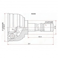 Шрус наружный NISSAN TERRANO/REGULUSR50/ElGRAND E50 QD32/VG33/ZD30/VQ35 89-03