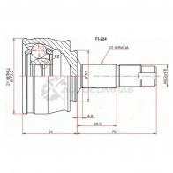 Шрус наружный OPEL CORSA D 06-14/ADAM 13-/FIAT GRANDE PUNTO 199 05