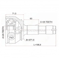 Шрус наружный PEUGEOT BOXER III 06-/CITROEN JUMPER III 06-/FIAT DUCATO III 06 SAT VXB2 F 1422800664 PG03