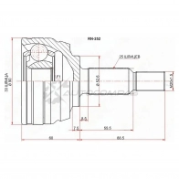 Шрус наружный RENAULT DUSTER 10 SAT RN252 1422875371 M 3KFJDS