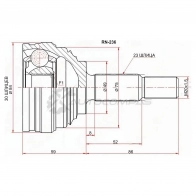 Шрус наружный RENAULT LOGAN 10-/NISSAN ALMERA GA15 12 SAT RN236 1422875353 7X4L 45