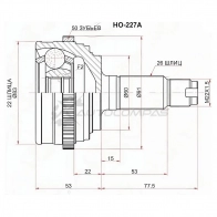 Шрус наружный справа/слева HONDA CIVIC VII EU/EP 1,4/2,0 00-05