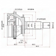 Шрус наружный задний HYUNDAI SANTA FE 06-12 SAT HY201A R1 EP2B 1422806951