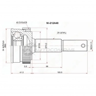 Шрус наружный задний NISSAN G11/Z11/E12/J10E/Y12/T31/T32