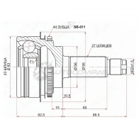 Шрус наружный SUBARU FORESTER SG 05 SAT 0YZZO GD 1422820846 SB011