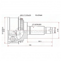 Шрус наружный SUBARU FORESTER SG/SH (W.STI) 03-07-/IMPREZA GC/GD/GF EJ20 (S.STI) 98 SAT FU27A44 S4FW CG 1422820719