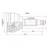 Шрус наружный SUBARU IMPREZA GC/GF/LEGACY EJ15/EJ16/EJ18/EJ20 94-02 SAT 1422820720 KD2S2 W SB010