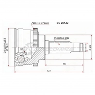 Шрус наружный SUZUKI AERIO/BALENO 02- ABS/LIANA 04