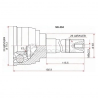 Шрус наружный SUZUKI ESCUDO/GRAND VITARA G16A/H20A/J20A 95