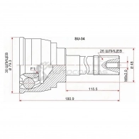 Шрус наружный SUZUKI GRAND ESCUDO/VITARA XL-7 TX92W H27A AT 01-05 SAT 1422821383 SU34 JE L8O