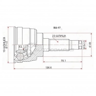 Шрус наружный SUZUKI SWIFT II M13A HT51S 00-05/ALTO HA12S/HA2S/KEI/WAGON-R/SOLIO 00 SAT EXW7J A SU17 1422821480