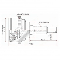 Шрус наружный SUZUKI SWIFT III M13A/M15A ZC/ZD11S/04