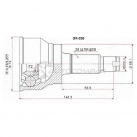 Шрус наружный SUZUKI SX4 YA/YB41 J20A AT/06 SAT SK036 1422821374 4JXPJ 43