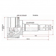 Шрус наружный Toyota AVENSIS ZZT/AT220 97-03 SAT TO051A GZJ4 1A 1422829438