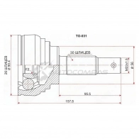 Шрус наружный Toyota CAMRY GRACIA MCV20/21 (Var GKN) 96-01/LX RX330 3MZ-FE SAT CC5CF 4A 1422829799 TO031