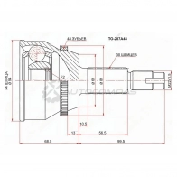 Шрус наружный Toyota HARRIER GSU3 2GR/HIGHLANDER MCU23 3MZ/LEXUS RX330/350 2GR SAT V CAAV 1422831230 TO287A48