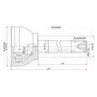 Шрус наружный Toyota LAND CRUISER 80 94-98 длинный SAT T 1J9W TO01902 1422829482