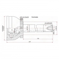 Шрус наружный Toyota LAND CRUISER 80 94-98 длинный SAT TO01902A 1422829236 C80M3 A