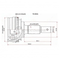 Шрус наружный Toyota MARK/CRESTA X93/105/115/VEROSSA GX115/ALTEZZA E15/PROGRES G15 SAT GO L27 1422829313 TO093A