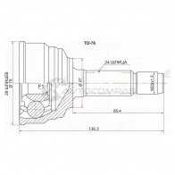 Шрус наружный Toyota PASSO 1.3/K3VE/QNC10/04 SAT TO76 7A2 ID 1436726626