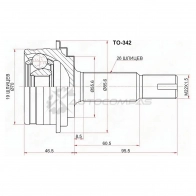 Шрус наружный Toyota YARIS/VITZ/BELTA CP9 1KRFE 05-12