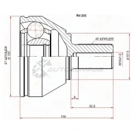 Шрус наружный VOLVO XC60 09-/S60 10-/S80 07-/V60 10-/V70 08-11 SAT 1422873115 RV203 OQ QKQWB