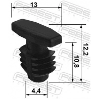 Клипса пластиковая HYUNDAI/KIA (уплотнитель капота) KORTEX 1440616790 UIZ 4ES7 KCC146 - Изображение 2