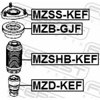 Пыльник амортизатора MAZDA CX-5 11- пер.подв. KORTEX NL 9QMGX KRB063 1440619621 - Изображение 2