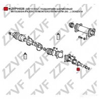 Карданный подшипник ZZVF 4AA ODT 1424318695 ZVPH028 - Изображение 3